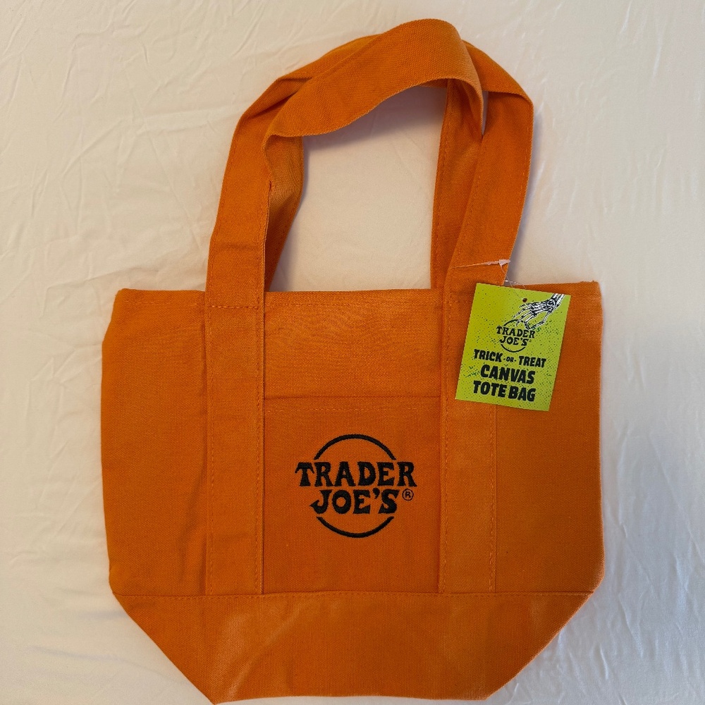 Trader joes mini canvas tote bag. Halloween collection.